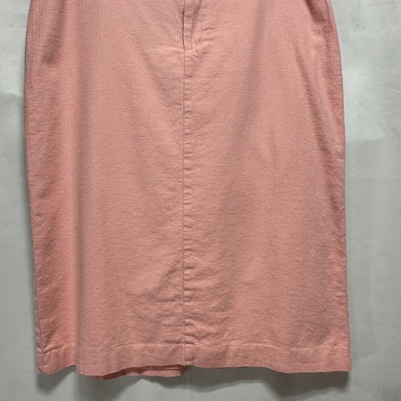 Banana Republic Pink Linen Blend Pencil Skirt Bermuda Sand Size 16 Knee Length - Picture 11 of 11